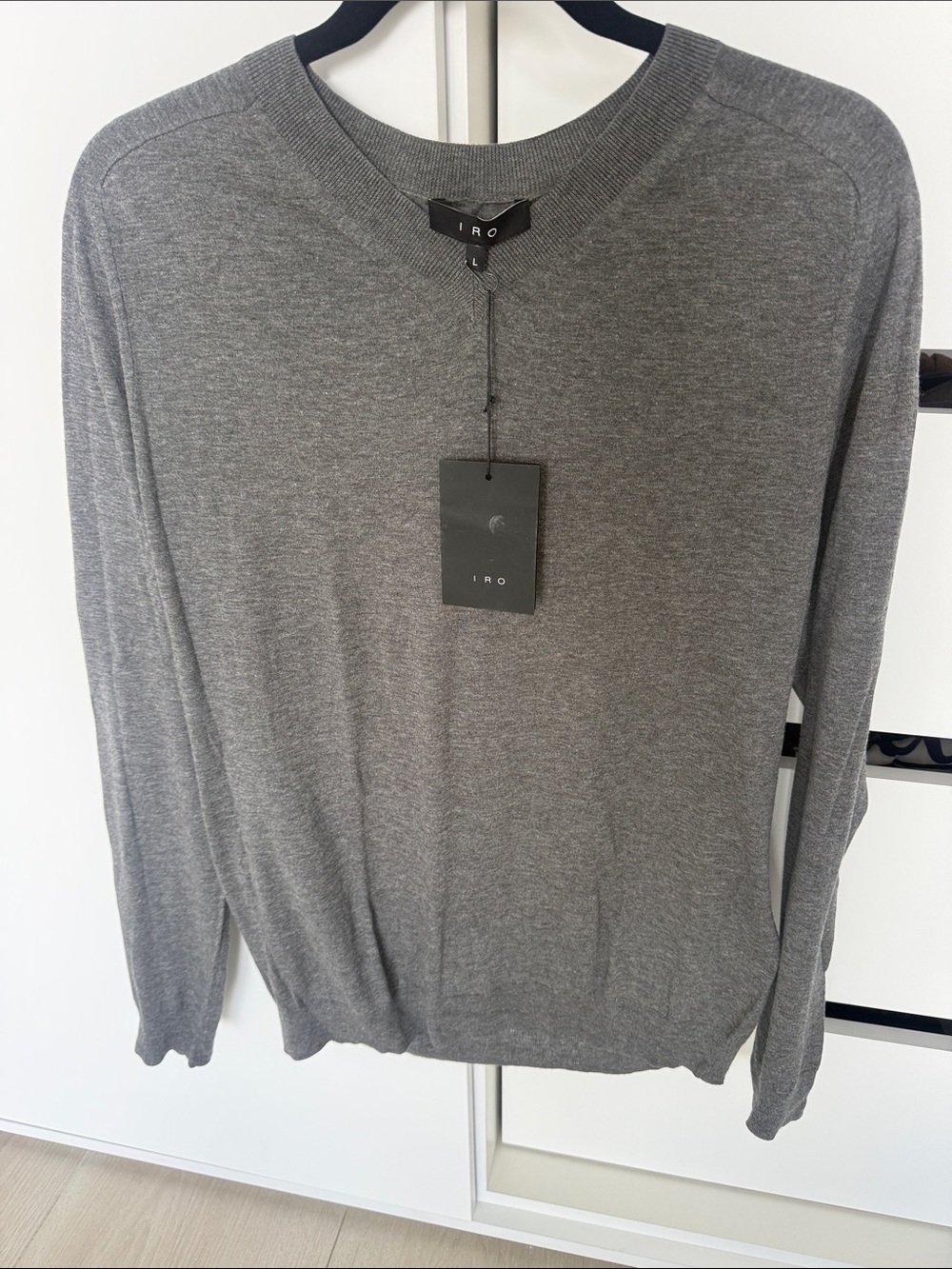 IRO Men’s Heather Gray Crewneck Sweater